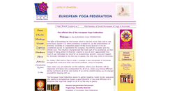 Desktop Screenshot of europeanyogafederation.net