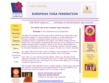 Tablet Screenshot of europeanyogafederation.net